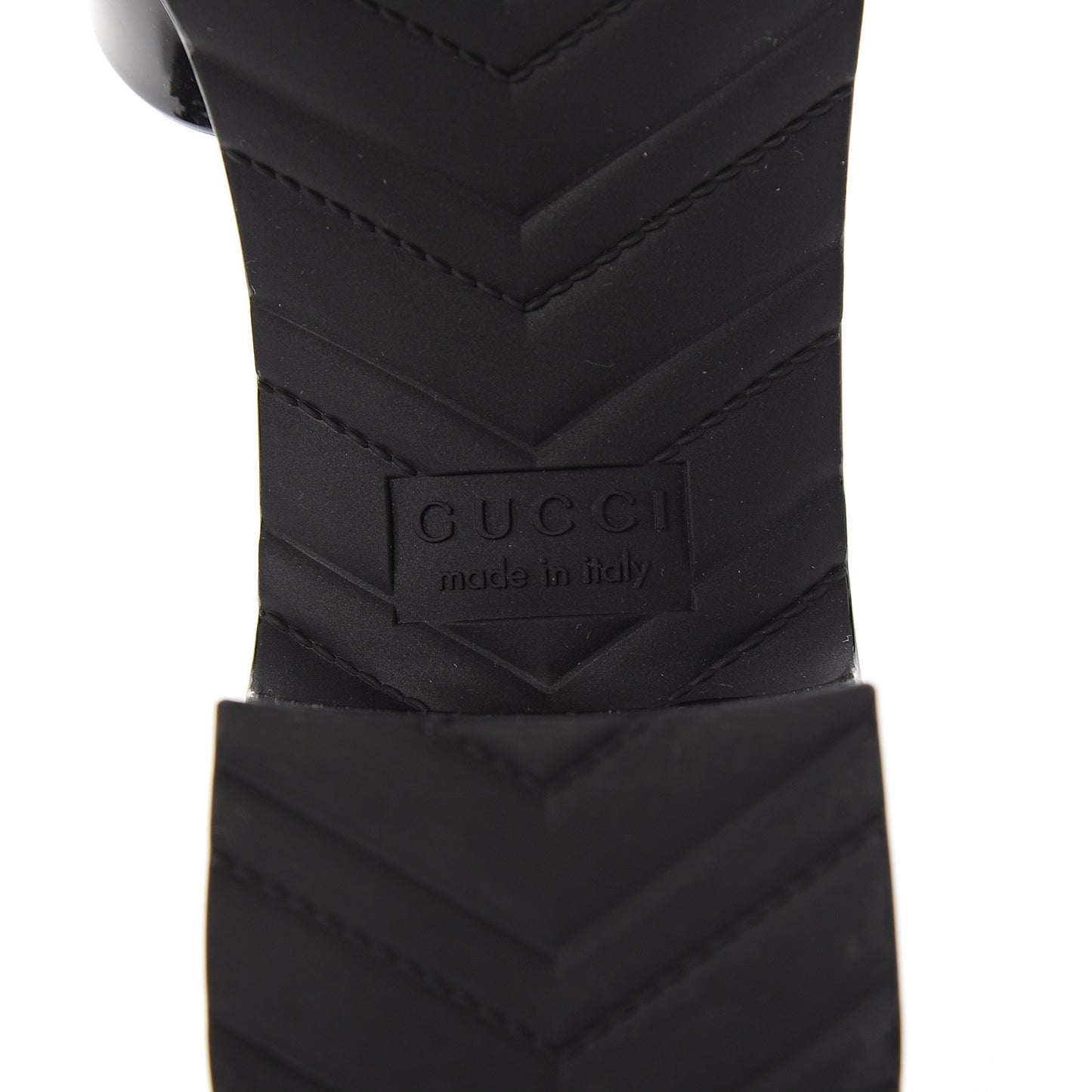 Rubber Gucci Logo Womens Platform 20/60mm Slide Sandals 37 Black