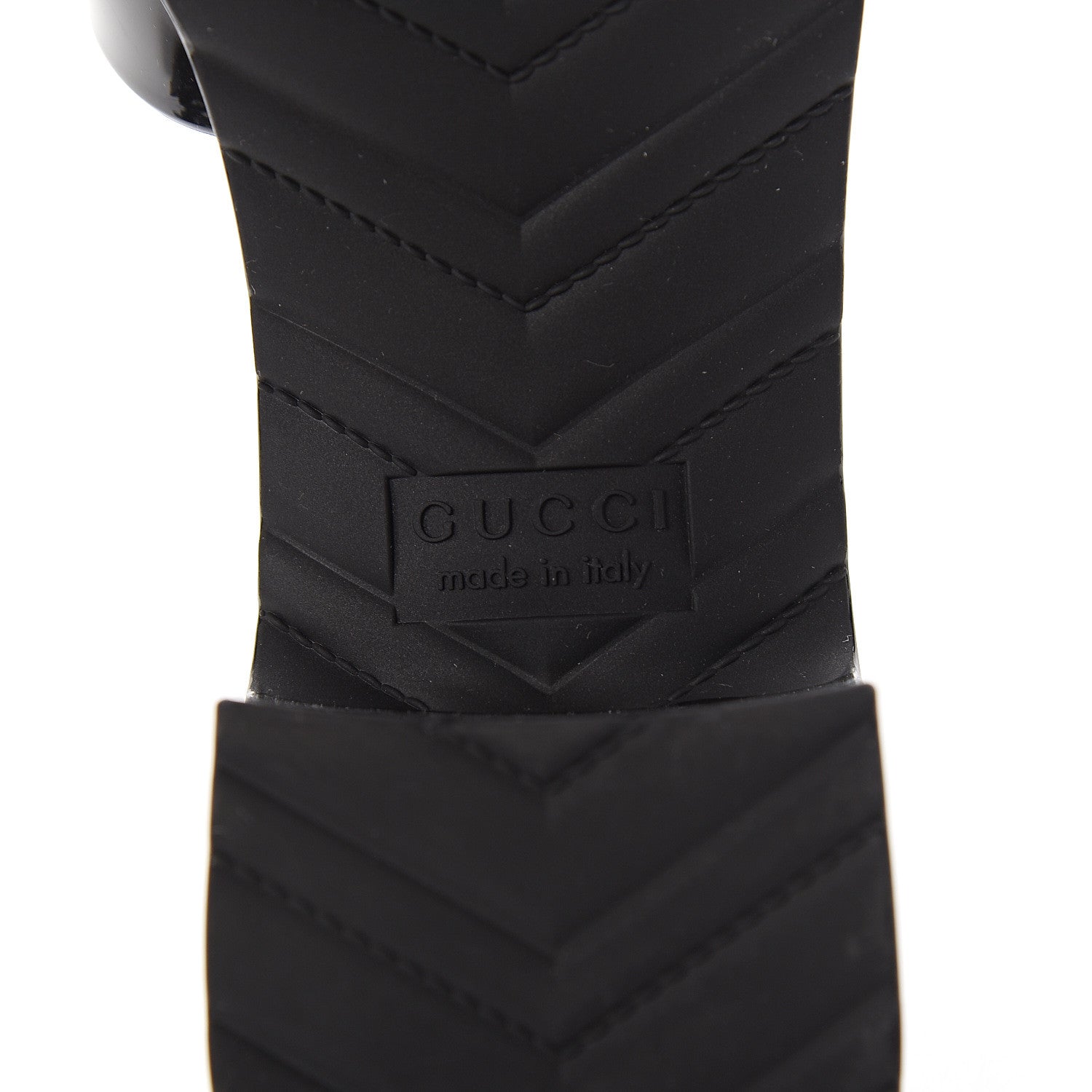 Gucci Rubber Gucci Logo Womens Platform 20/60mm Slide Sandals 37 Black 8 of 9