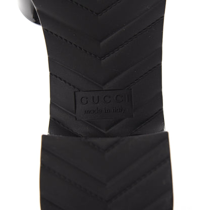 Gucci Rubber Gucci Logo Womens Platform 20/60mm Slide Sandals 37 Black 8 of 9