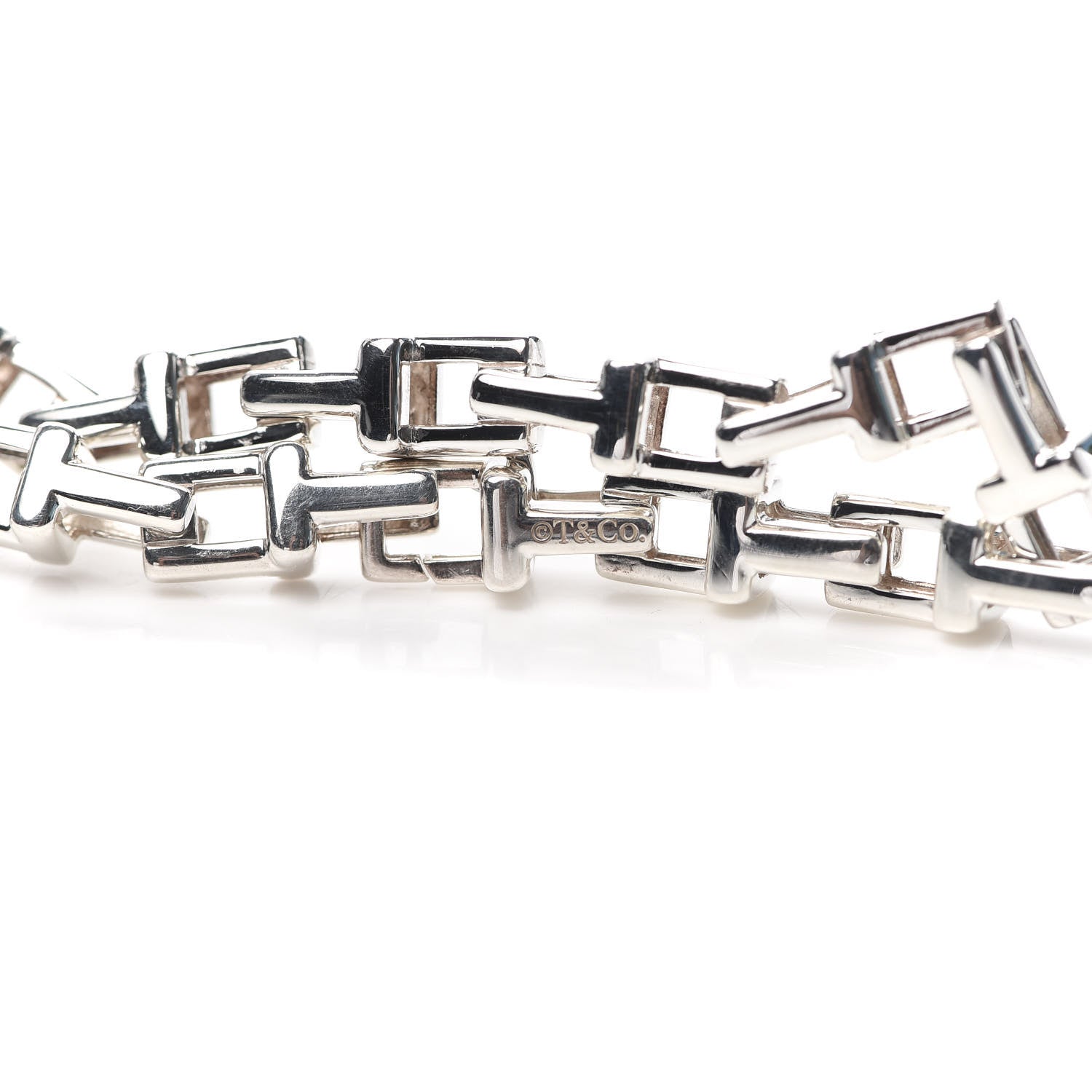 Tiffany Sterling Silver T Chain Bracelet 5 of 7