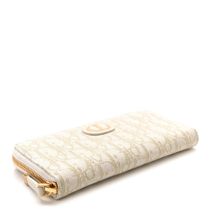 Christian Dior Metallic Oblique 30 Montaigne Voyageur Slim Wallet Or Multicolor 4 of 7