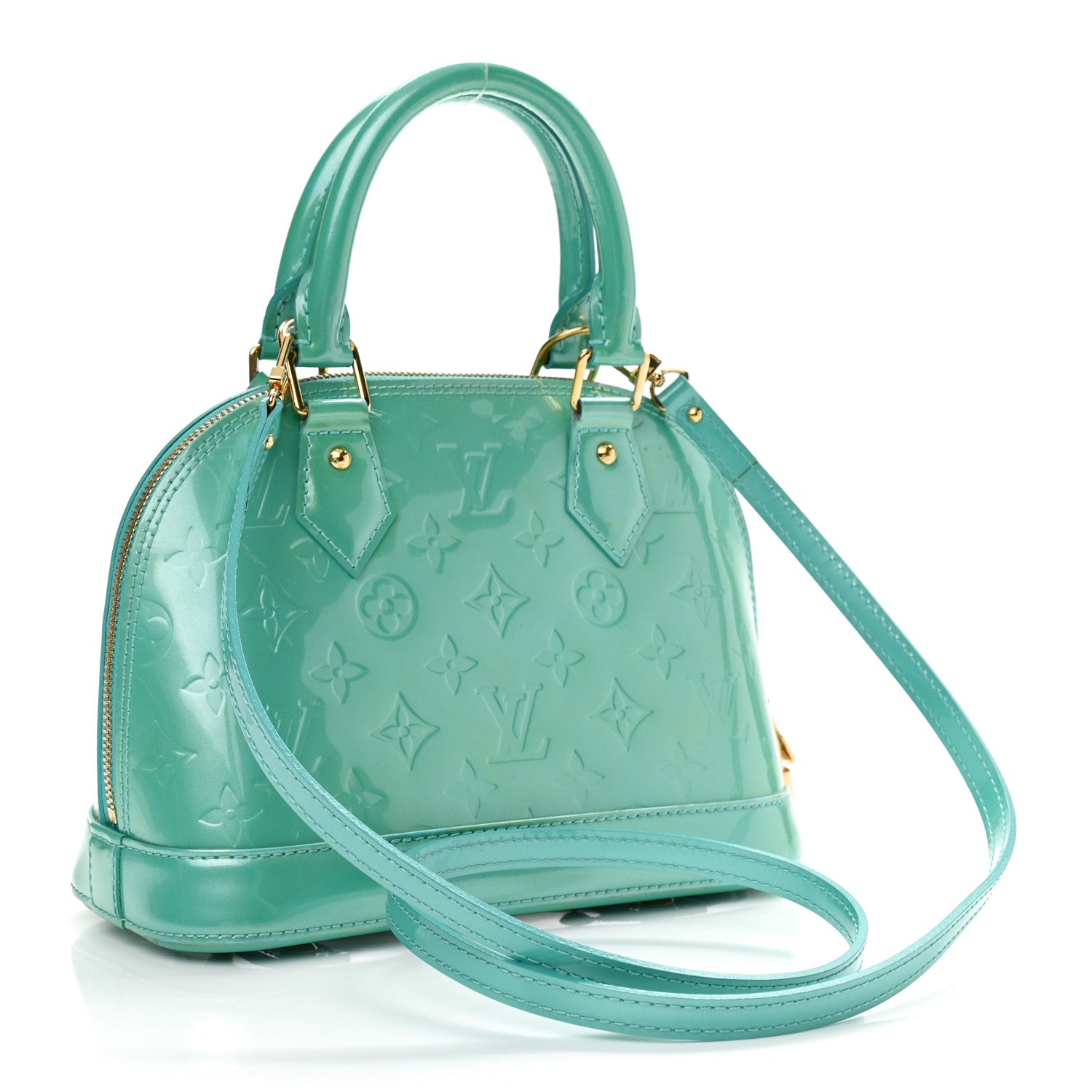 Louis Vuitton Vernis Alma BB Blue Lagon 3 of 12