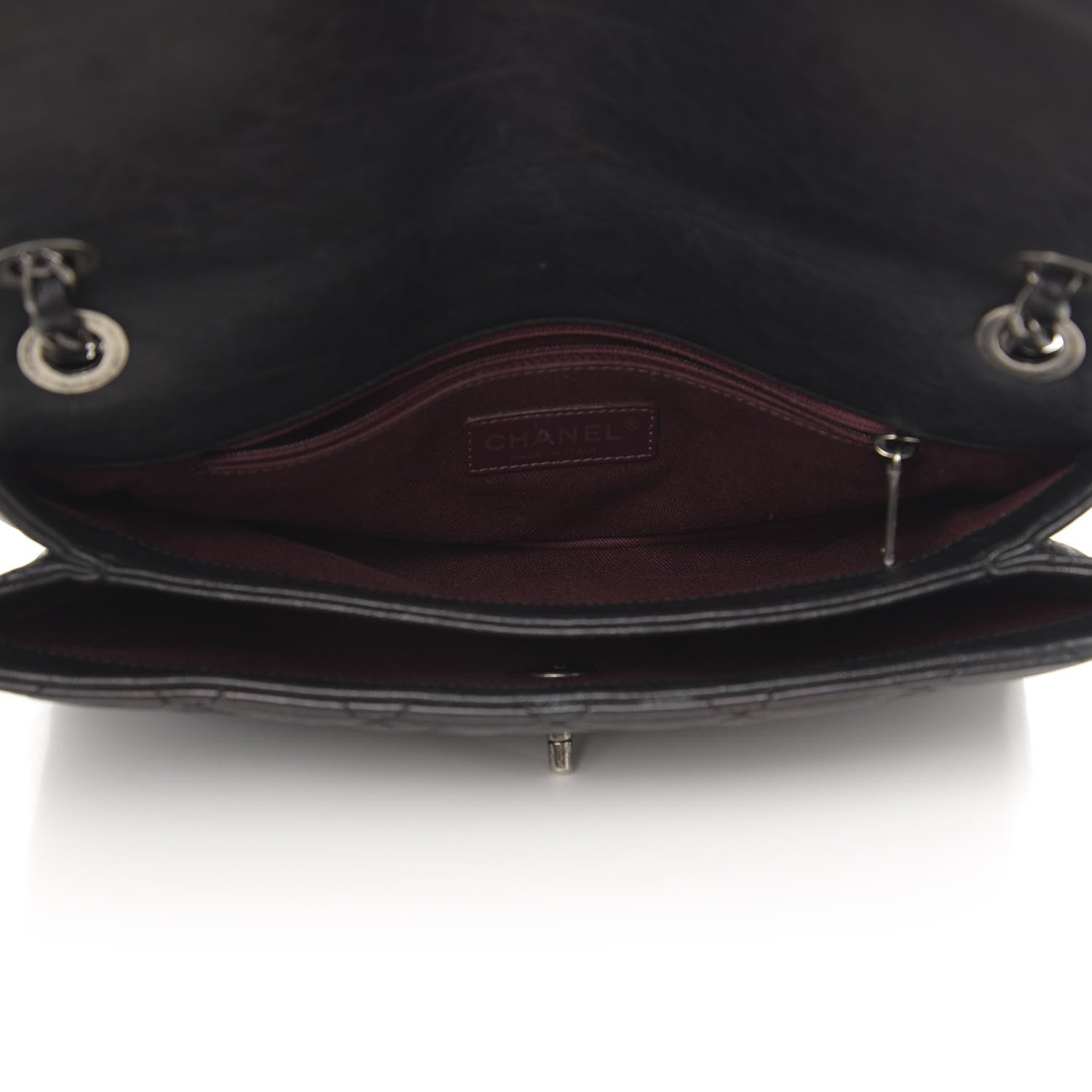 Chanel Crumpled Lambskin Quilted Medium Single Flap Black 6 of 13