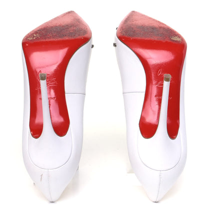Christian Louboutin Kid Door Knock 100 Pumps 37 White 4 of 4