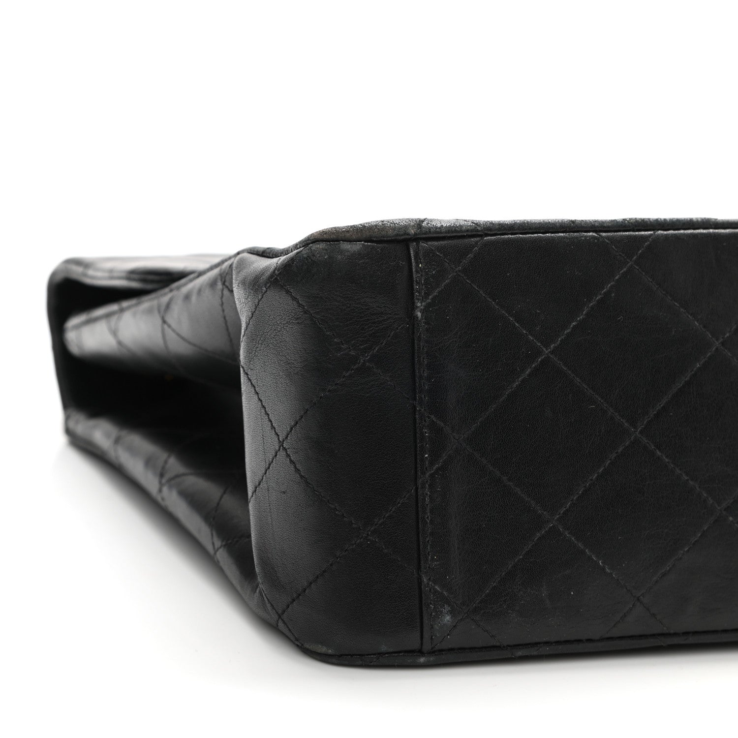 Chanel Lambskin Quilted XL Jumbo Single Flap Black 10 of 14