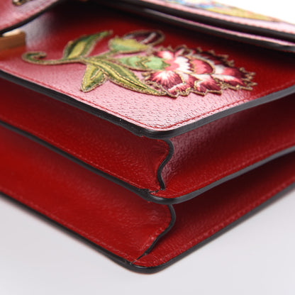 Gucci Calfskin Web Floral Embroidered Small Dionysus Shoulder Bag Hibiscus Red 10 of 10