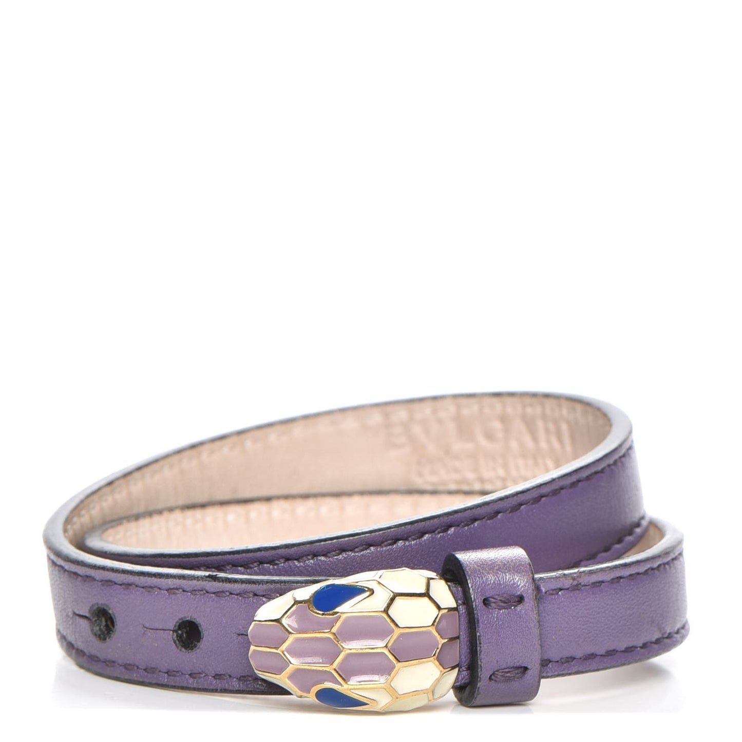 Calfskin Serpenti Forever Double Coil Bracelet M