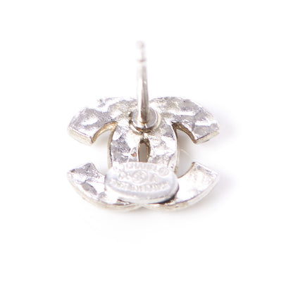 Chanel Crystal Mini Timeless CC Earrings Silver 5 of 7