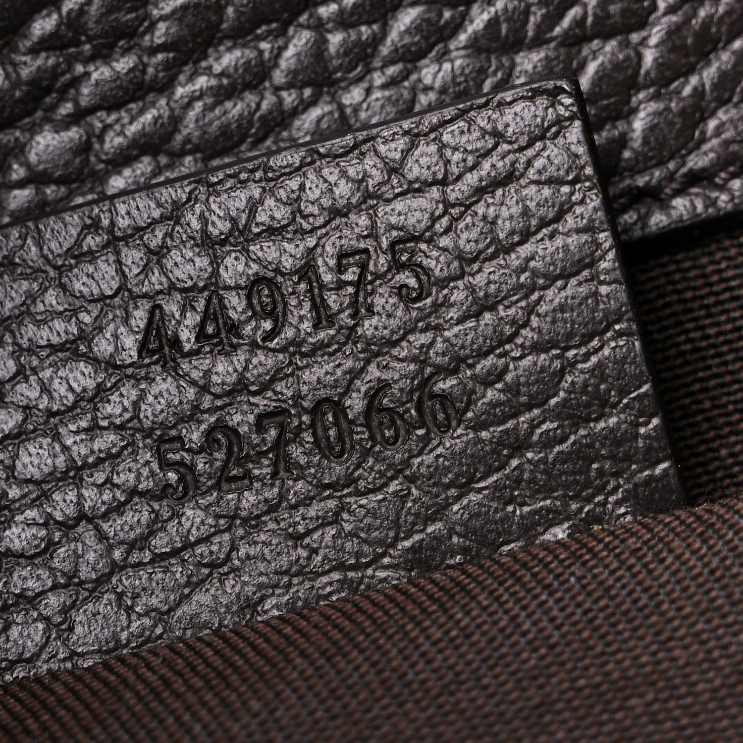 Gucci Monogram Dollar Calfskin O Drawstring Backpack Beige Ebony Testa di Moro Dark Chocolate 7 of 10
