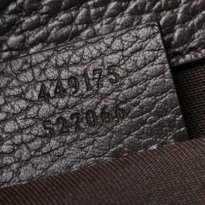 Gucci Monogram Dollar Calfskin O Drawstring Backpack Beige Ebony Testa di Moro Dark Chocolate 7 of 10
