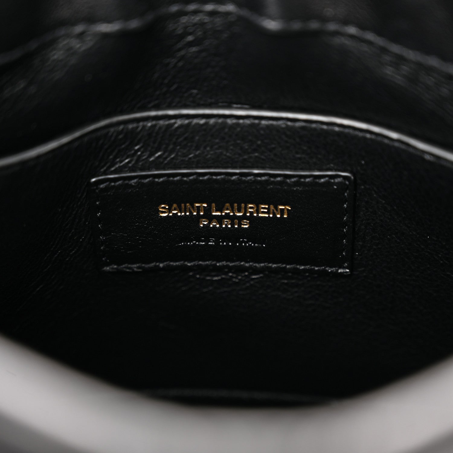 Saint Laurent Suede Woven Baby Victoire Chain Clutch Bag Black 6 of 10