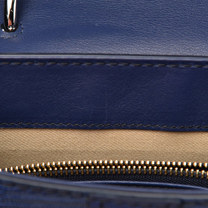 Chloe Calfskin Lizard Embossed Small Aby Day Shoulder Bag Captive Blue 7 of 11