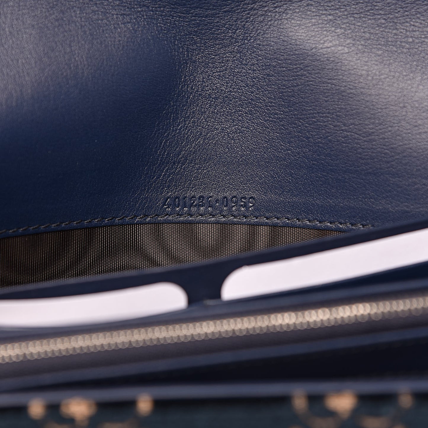 Velvet Crystal GG Monogram Mini Dionysus Chain Wallet Blue Beige Black