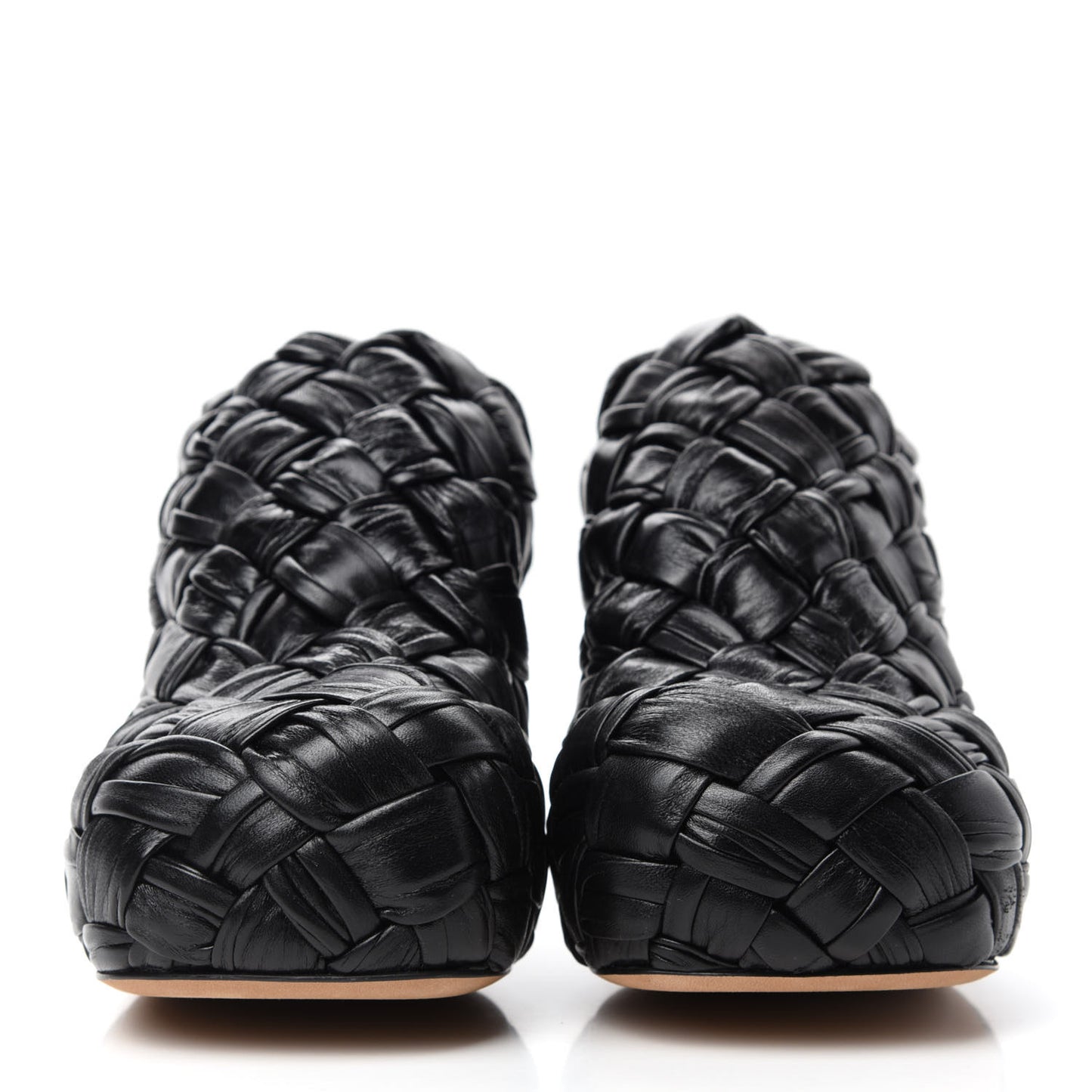 Shiny Nappa Intrecciato The Bold 105 Mules 38 Black