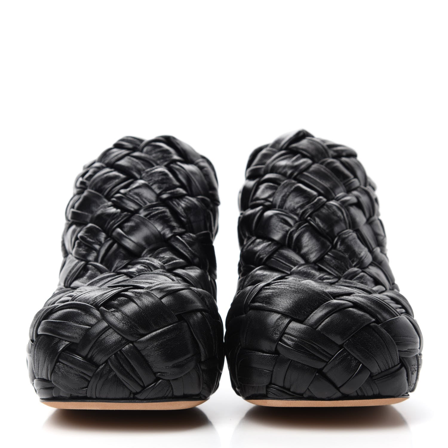 Bottega Veneta Shiny Nappa Intrecciato The Bold 105 Mules 38 Black 2 of 7