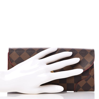 Louis Vuitton Damier Ebene Caissa Wallet Cherry 2 of 8