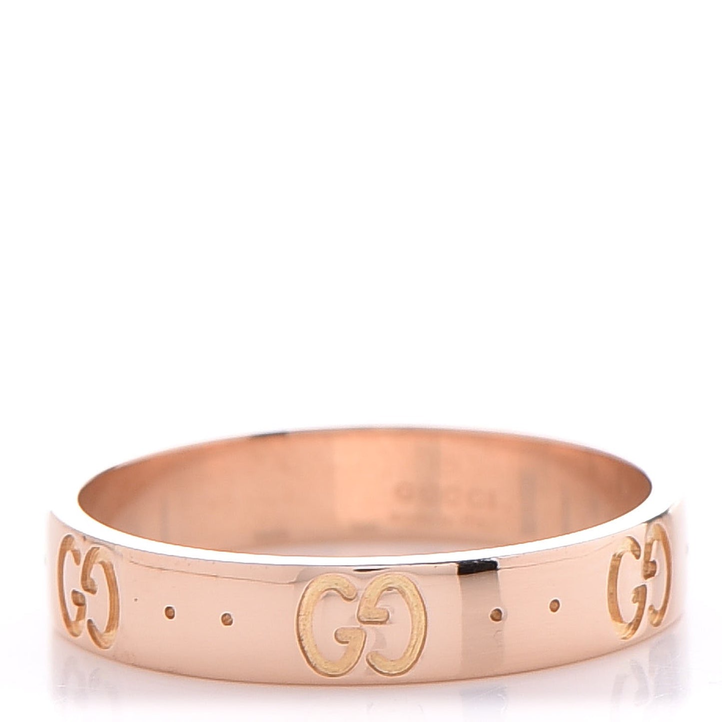 18K Rose Gold 4mm Icon Band Ring 59.5 9
