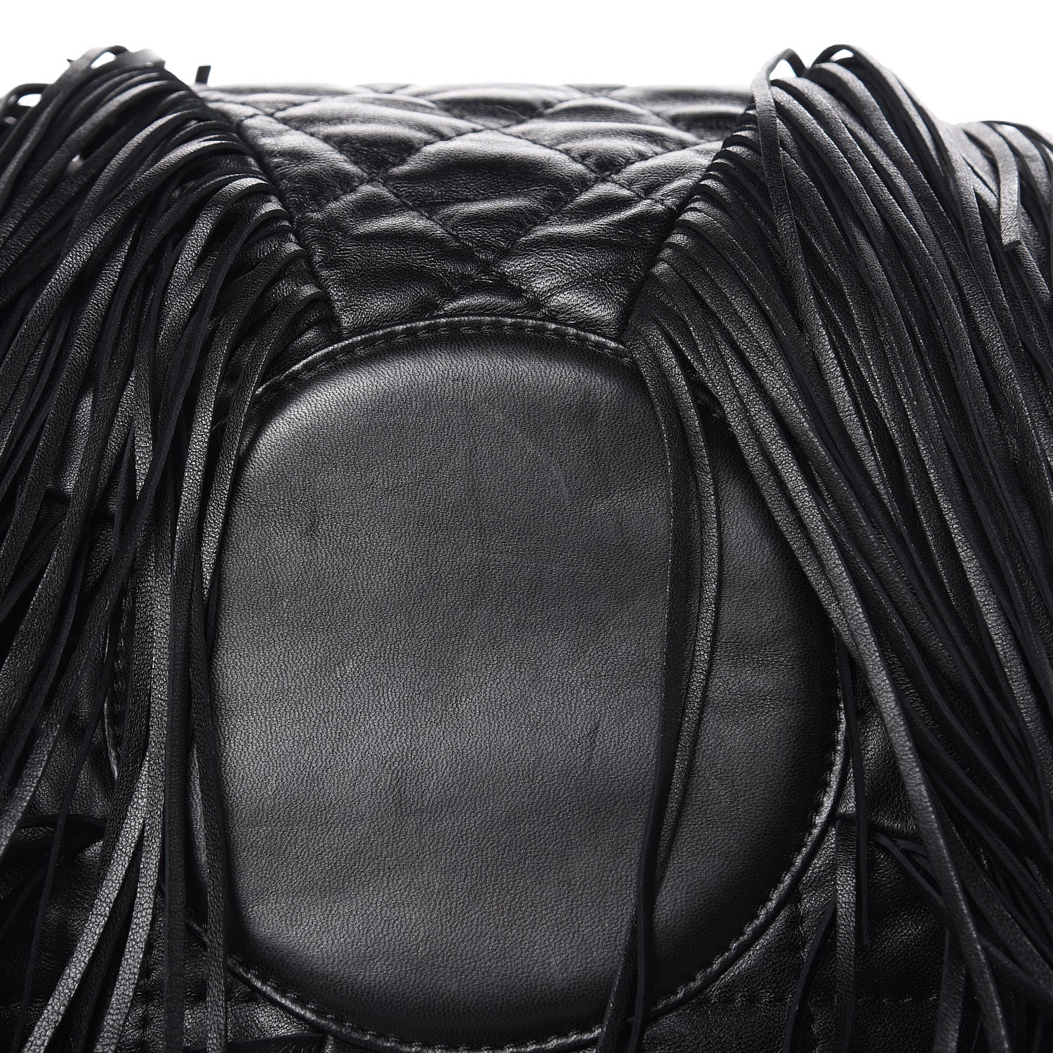 Chanel Lambskin Quilted Western Baluchon Fringe Bag Black 9 of 9