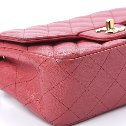 Chanel Caviar Quilted Mini Rectangular Flap Red 6 of 14