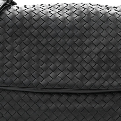 Bottega Veneta Nappa Intrecciato Flap Shoulder Bag Black 8 of 10