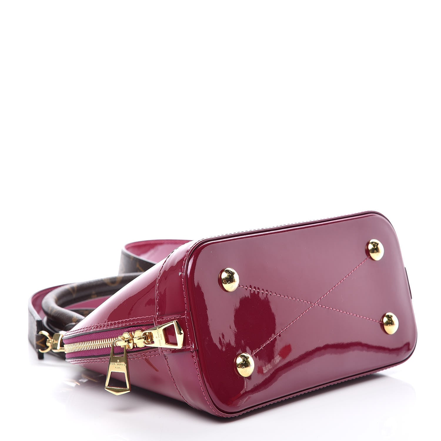 Louis Vuitton Patent Monogram Alma BB Magenta 4 of 7