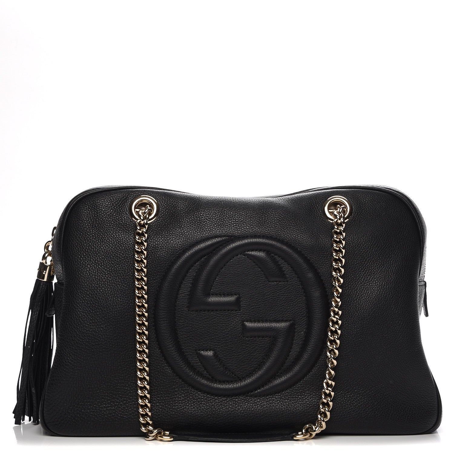 Gucci Pebbled Calfskin Medium Soho Bowler Black 1 of 13