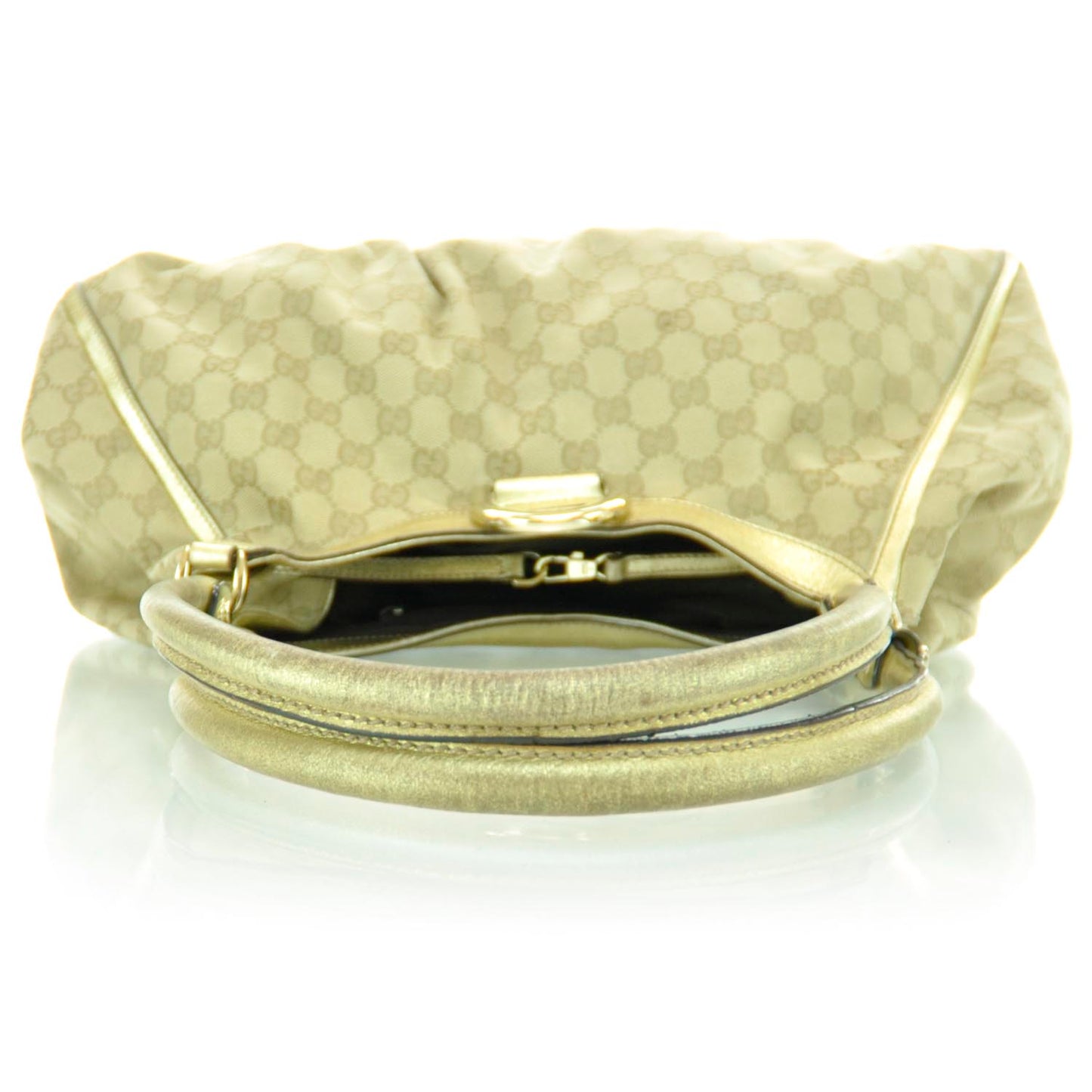 Monogram D Gold Hobo Metallic Gold