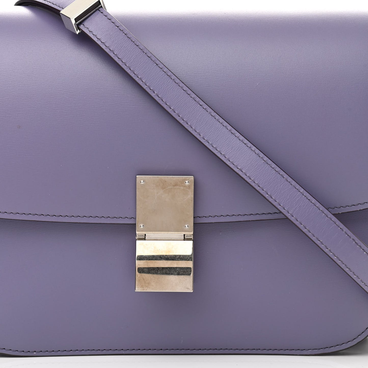 Box Calfskin Medium Classic Box Flap Bag Amethyst