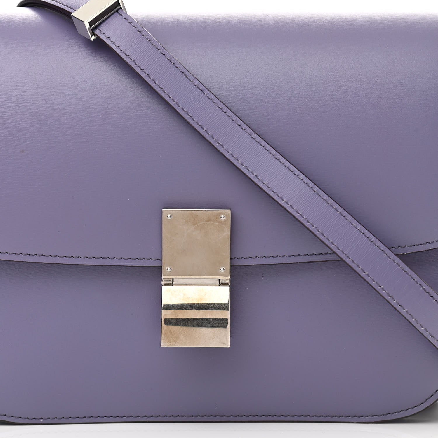 Celine Box Calfskin Medium Classic Box Flap Bag Amethyst 12 of 12
