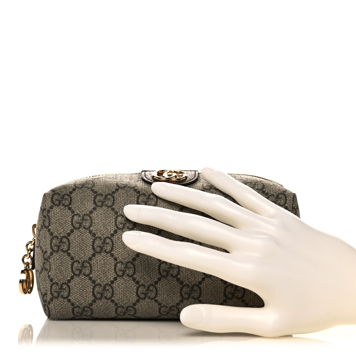 Gucci Soft GG Supreme Monogram Calfskin Medium Ophidia Cosmetic Case Beige Ebony New Acero 2 of 10