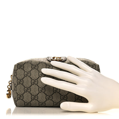 Gucci Soft GG Supreme Monogram Calfskin Medium Ophidia Cosmetic Case Beige Ebony New Acero 2 of 10