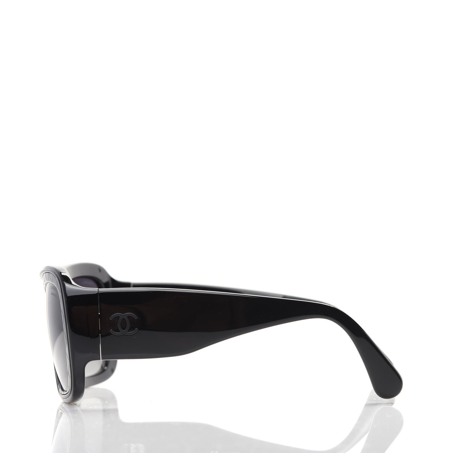 Chanel Acetate Shield Quilted Sunglasses 5395 Black 3 of 8