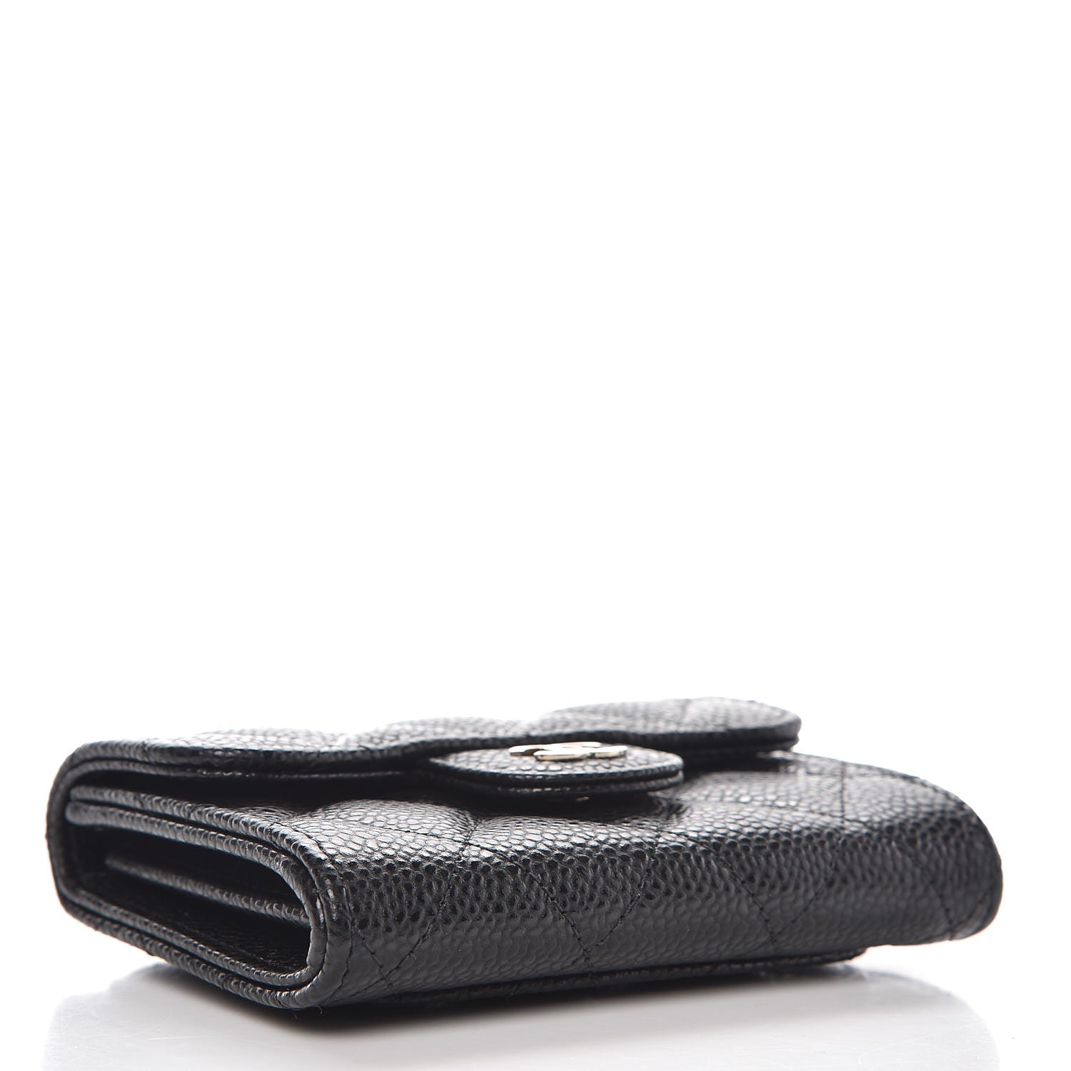 Chanel Caviar Quilted Flap Card Holder Wallet Black 4 of 8