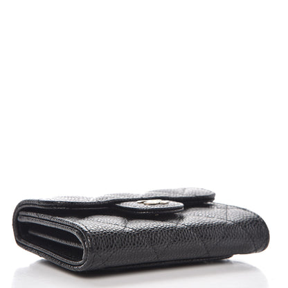 Chanel Caviar Quilted Flap Card Holder Wallet Black 4 of 8