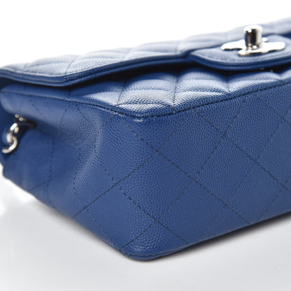 Chanel Caviar Quilted Mini Rectangular Flap Dark Blue 8 of 10