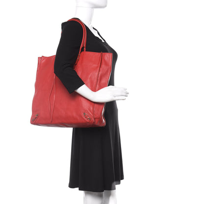 Balenciaga Veau Souple Papier Ledger Tote Rouge 2 of 11