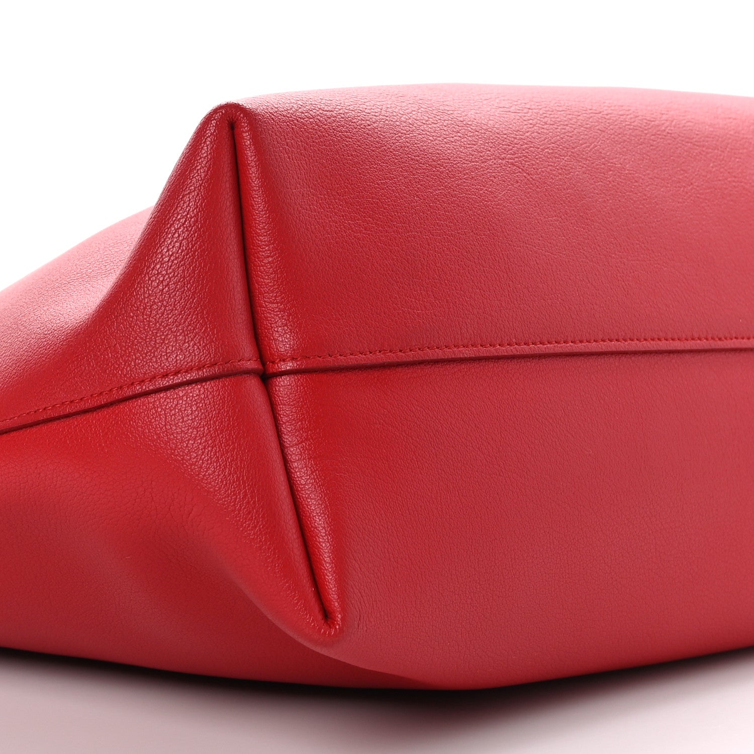 Saint Laurent Calfskin Large Shopping Tote Red 9 of 10