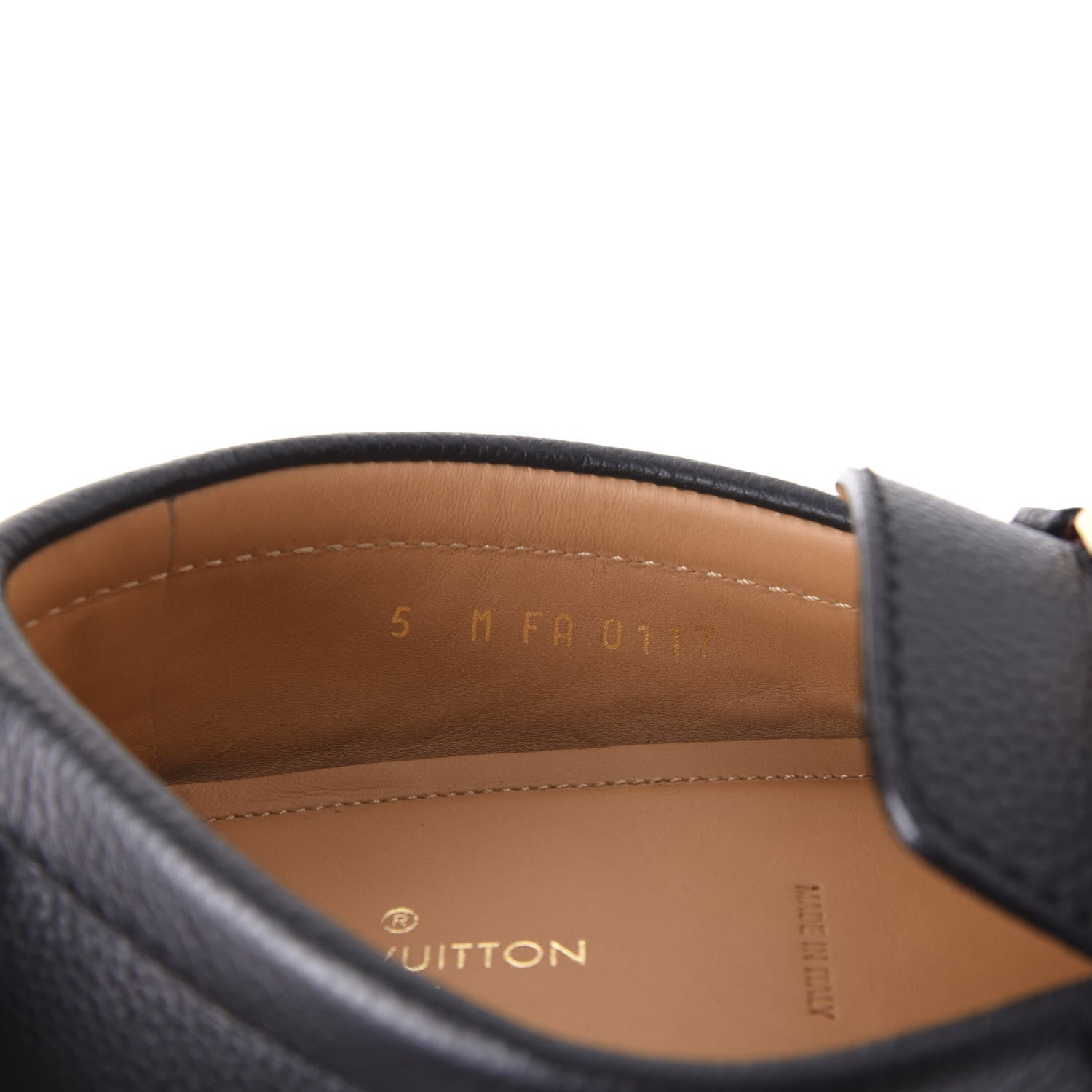 Louis Vuitton Grained Calfskin Monte Carlo Car Shoe Moccasin Loafers 5 Black 9 of 11