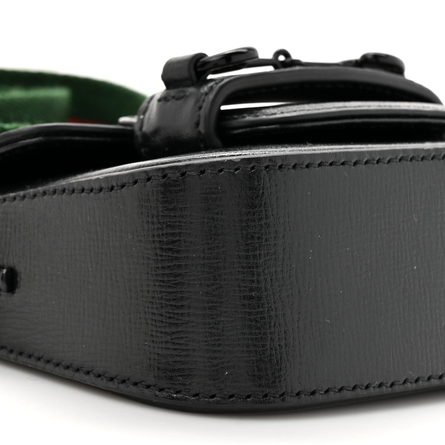 Gucci Azalea Calfskin Web Horsebit 1955 Wallet On Strap Black 10 of 12