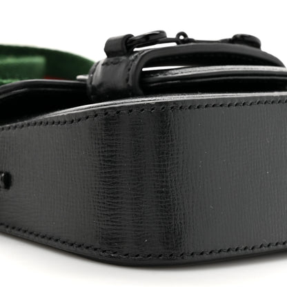 Gucci Azalea Calfskin Web Horsebit 1955 Wallet On Strap Black 10 of 12