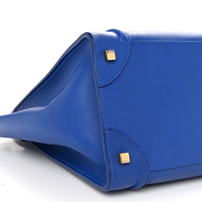 Celine Smooth Calfskin Mini Luggage Royal Blue 8 of 10