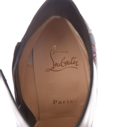 Christian Louboutin Calfskin Patent Love Is A Boot 100 Booties 40 Black 7 of 9