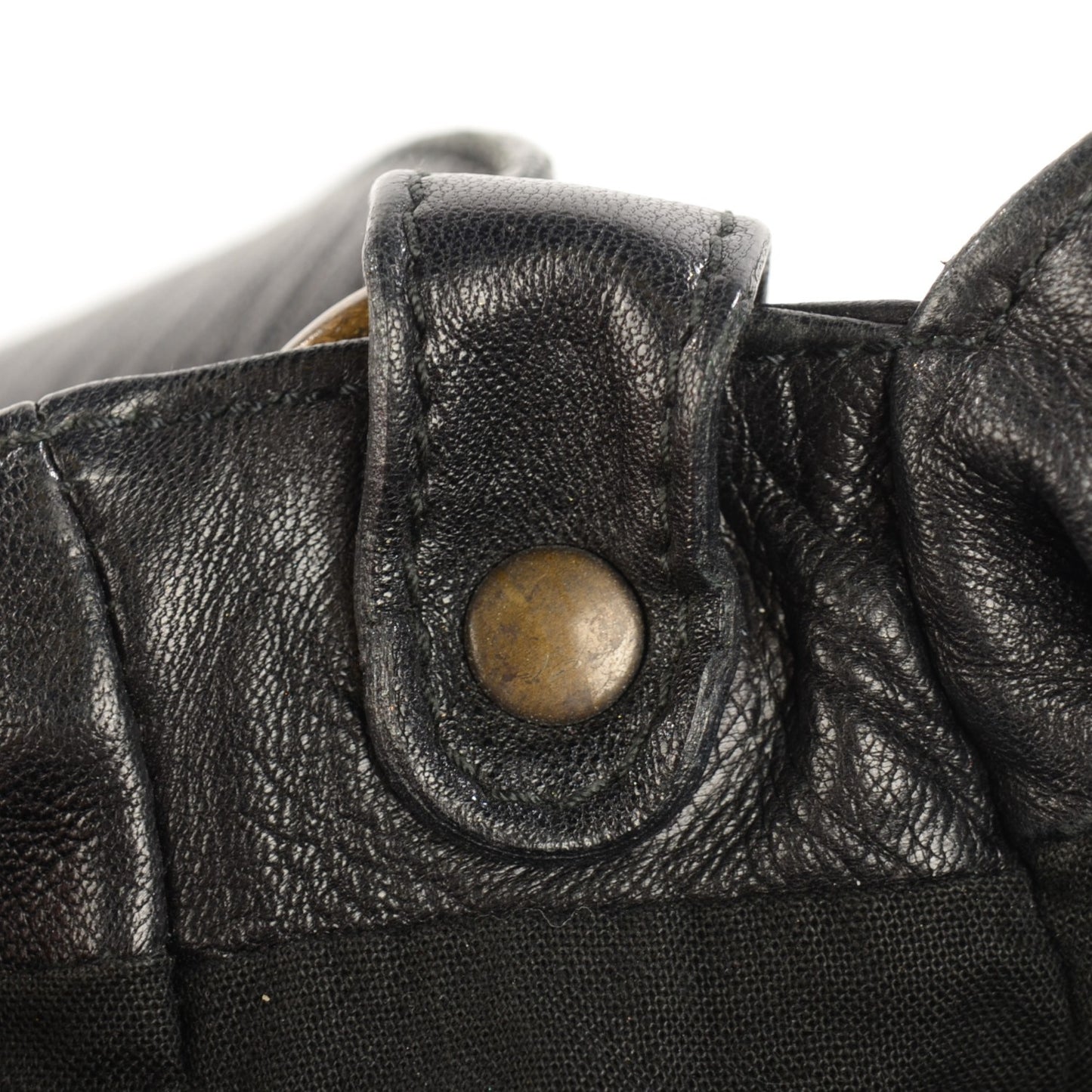 Chevre Flap Shoulder Bag Black