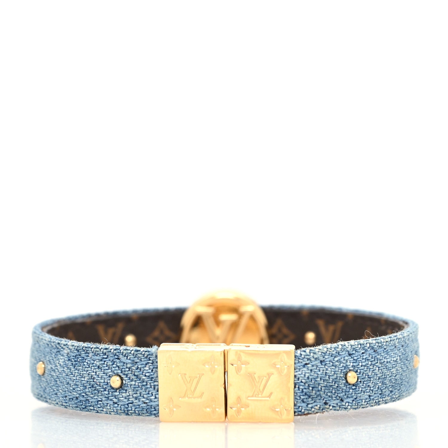 Louis Vuitton Monogram LV Circle Reversible Bracelet 19 Denim 5 of 7