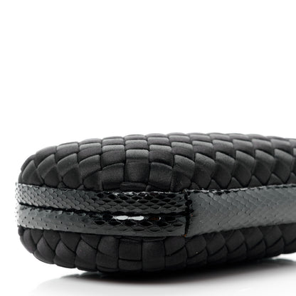 Bottega Veneta Satin Intreccio Impero Ayers Knot Clutch Black 8 of 12