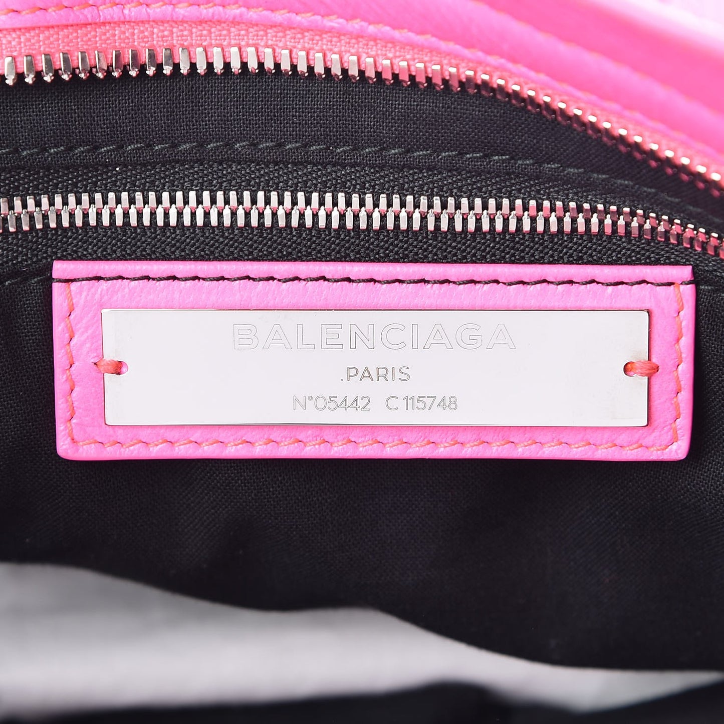 Agneau Classic Silver Hardware City Rose Fluo