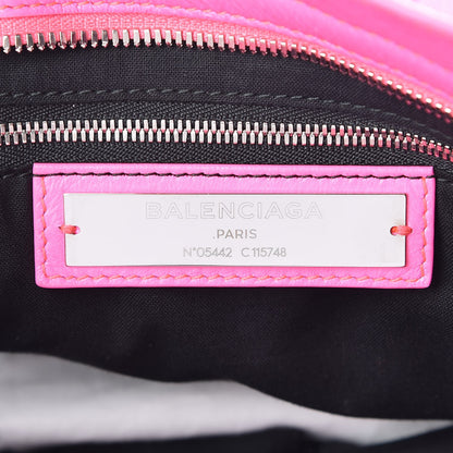 Balenciaga Agneau Classic Silver Hardware City Rose Fluo 6 of 7