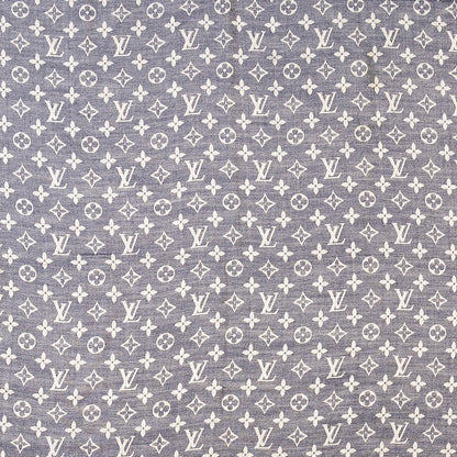 Louis Vuitton Silk Wool Monogram Denim Shawl Blue 1 of 5