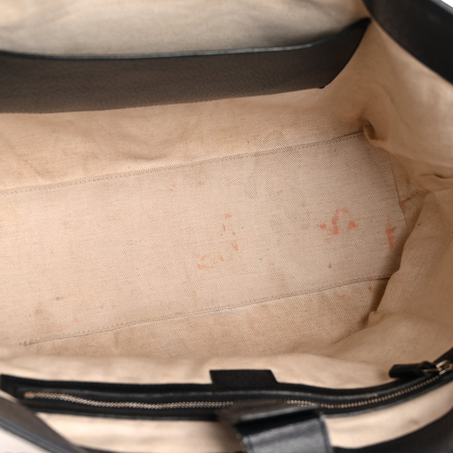 GG Supreme Monogram Textured Calfskin Web Medium Ophidia Shopping Tote Beige Blue