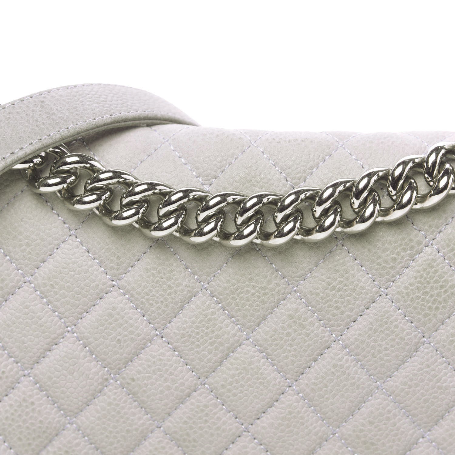 Chanel Iridescent Caviar Quilted Medium Boy Flap Grey 8 of 18